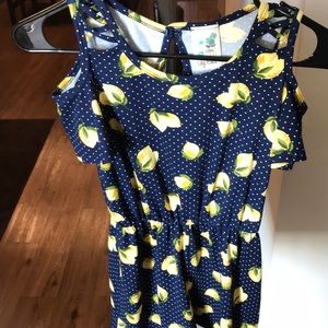 Lily Bleu Girl’s Lemon & Polka Dot Romper